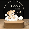 Personalized 3D Acrylic Photo Night Light - Custom Name & Date