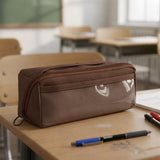 Large Pencil Case with Clear Front Pocket thumbnail 3