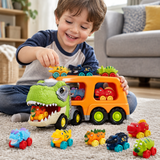 Dinosaur Carrier Truck – 6 Mini Vehicles, Music & Lights Miniaturansicht 5