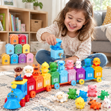 Farm Animal Train Sorting & Counting Montessori Toy miniatura 3