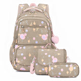 Ensemble de trois pièces de sac à dos scolaire à imprimé cartoon miniature 1