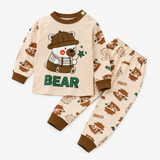 Kids Animal Print Long Sleeve Pyjama Set, Pure Cotton, Unisex thumbnail 5