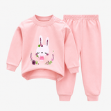 Kids Animal Print Long Sleeve Pyjama Set, Pure Cotton, Unisex thumbnail 3