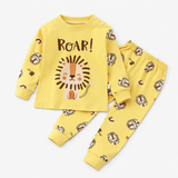 Kids Animal Print Long Sleeve Pyjama Set, Pure Cotton, Unisex thumbnail 4