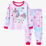 Langärmliges Mädchen-Pyjama-Set, bedruckte Baumwollmischung, Alter 3–8 Jahre Miniaturansicht 3
