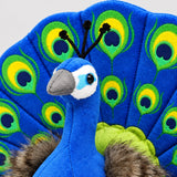 Peacock Plush Toy, Realistic Spread Tail Stuffed Bird 25cm thumbnail 3