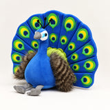 Peacock Plush Toy, Realistic Spread Tail Stuffed Bird 25cm thumbnail 1