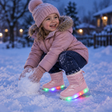 Kids Light-Up Winter Snow Boots, Fleece-Lined & Non-Slip thumbnail 5