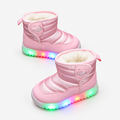 Kids Light-Up Winter Snow Boots, Fleece-Lined & Non-Slip