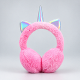 Kids Unicorn Plush Earmuffs, Pastel Winter Ear Warmers 2-6Y thumbnail 3