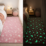 Glow-in-the-Dark Kids Rug – Moon & Stars Bedroom Play Mat thumbnail 2