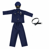 Boys Police Officer Costume Set – Uniform, Cap & Belt thumbnail 1