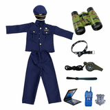 Boys Police Officer Costume Set – Uniform, Cap & Belt thumbnail 2