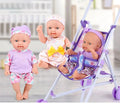 Baby Doll Pram Playset with 3 Dolls