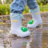 Kids Waterproof Animal Print Rain Boots, EVA Wellies for Rainy Days thumbnail 6