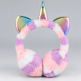 Kids Unicorn Plush Earmuffs, Pastel Winter Ear Warmers 2-6Y thumbnail 6