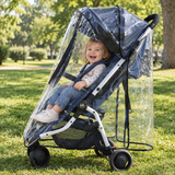Transparenter Regenschutz für Kinderwagen – universell passend für kompakte, leichte Kinderwagen Miniaturansicht 5