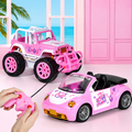 RC Car for Girls – Pink Jeep or Beetle Style, Wired Remote