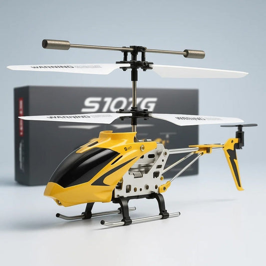 Mini RC helicopter with gyro – yellow