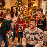 Christmas Reindeer Antler Ring Toss Game - Inflatable Family Party Set thumbnail 2
