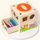 5-in-1 Wooden Shape Sorting Cube with Carrot Game miniature 3