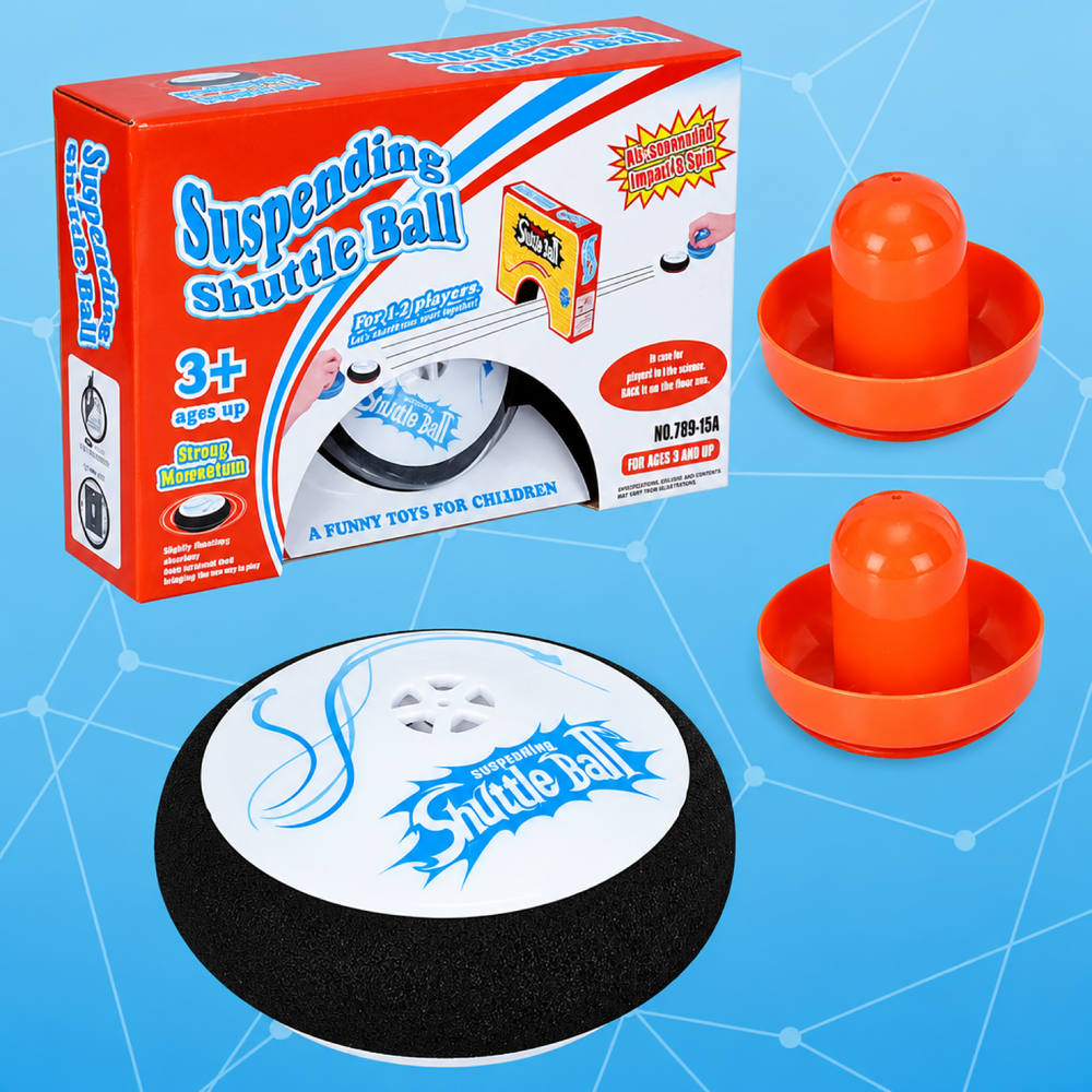 Suspending Shuttle Ball Hover Puck Toy Set, Battery-Powered, Ages 3+