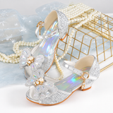 Girls Princess Crystal Sandals with Pearl Bow thumbnail 4