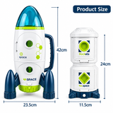 Set di gioco missione spaziale - Razzo, navetta, stazione spaziale e statuette di astronauti miniatura 1