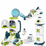 Set di gioco missione spaziale - Razzo, navetta, stazione spaziale e statuette di astronauti miniatura 4