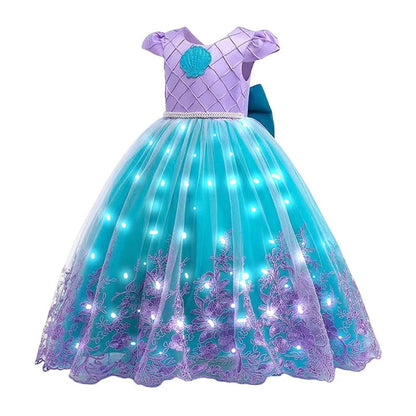 Blue light-up mermaid princess dress