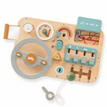 Wooden Steering Wheel Busy Board - Driving Sensory Toy
