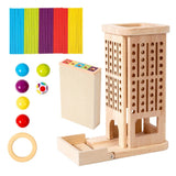 Montessori Wooden Stacking Tower with Dice – Ages 3+ thumbnail 6
