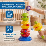 Interactive Spinning Stacking Tower with Rattle for Kids - Develops Fine Motor Skills thumbnail 3