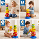 Interactive Spinning Stacking Tower with Rattle for Kids - Develops Fine Motor Skills thumbnail 5