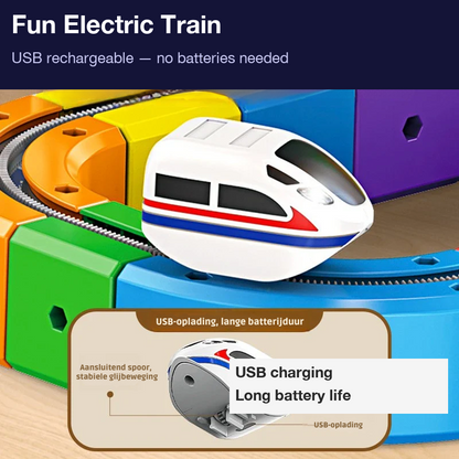 USB rechargeable electric train — no batteries needed