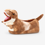 Pantoufles en peluche dinosaure T-Rex pour parent et enfant, chaussures d'intérieur fantaisie moelleuses miniature 5