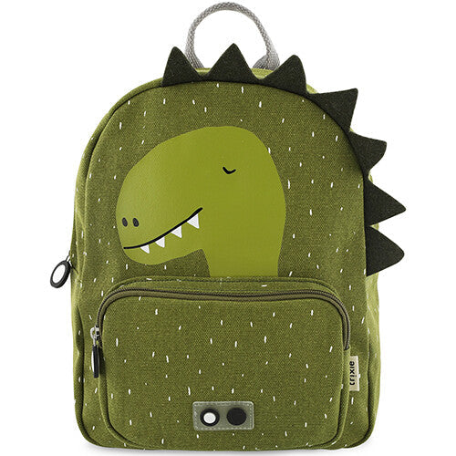 Dinosaur toddler backpack showing padded adjustable straps