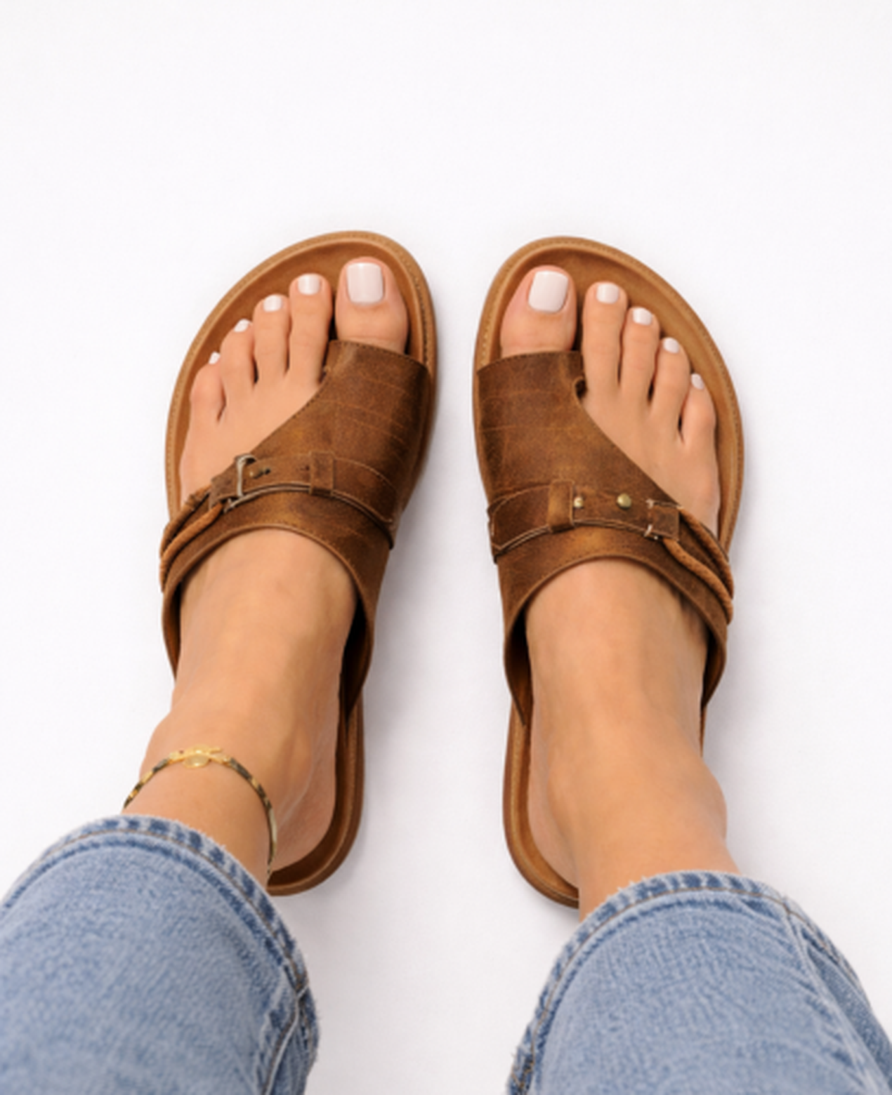 Wide-Strap Flat Sandals Women – Buckle Detail & Minimalist Design, Summer Casual Elegant