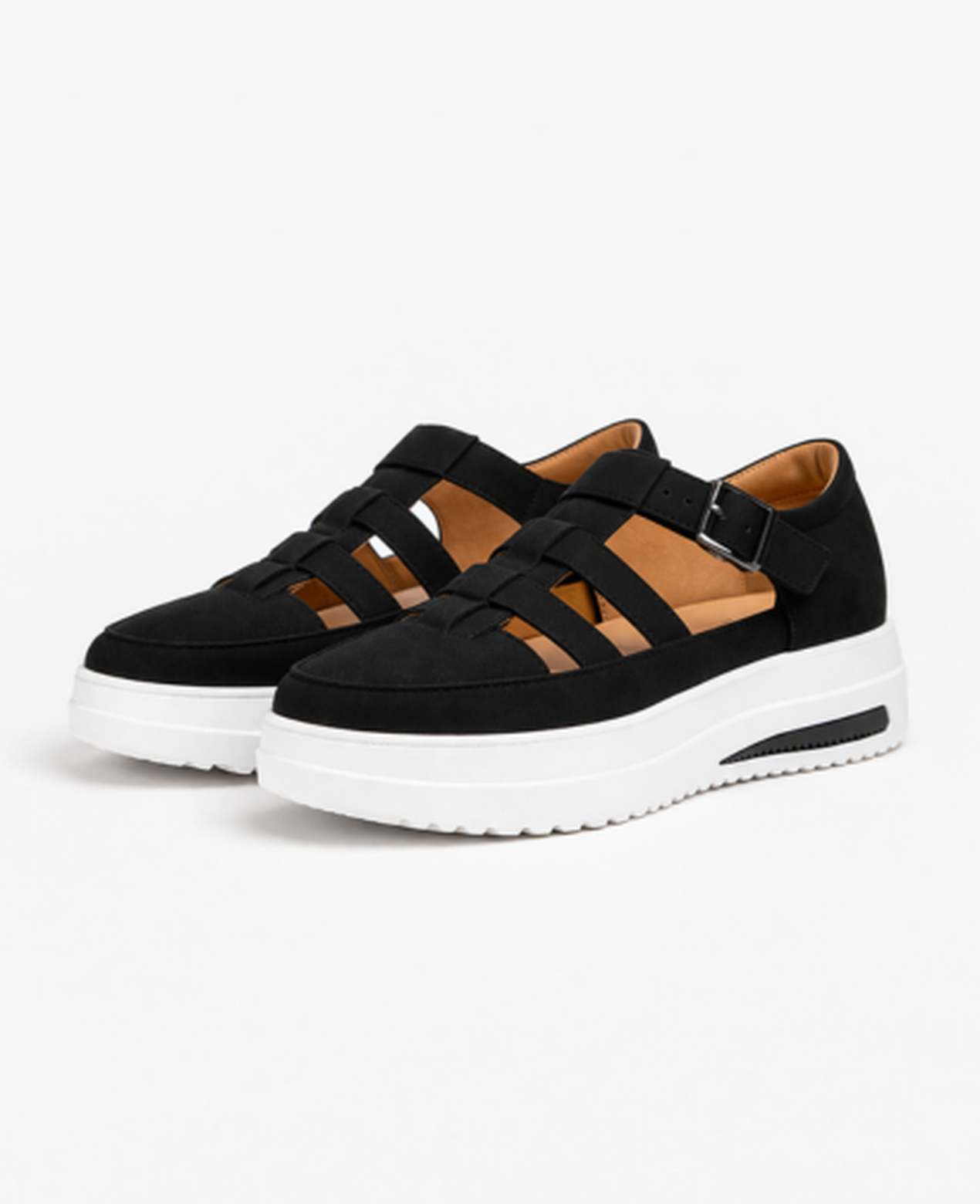 Cut-Out Platform Sneakers Women – Chunky Sole & Strap Closure, Street Style Summer Canada