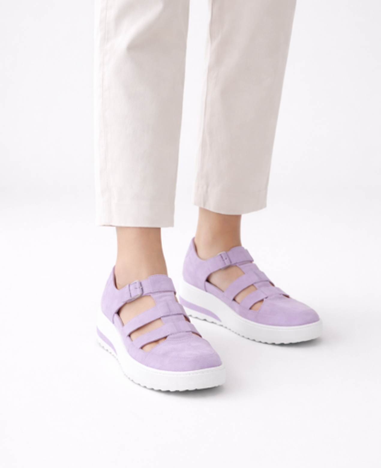 Cut-Out Platform Sneakers Women – Chunky Sole & Strap Closure, Street Style Summer Canada