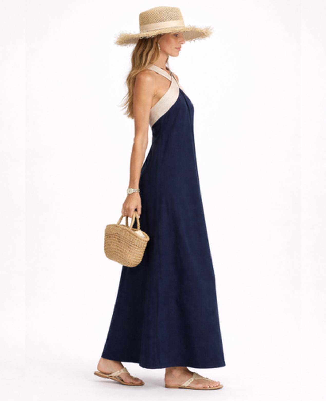 Backless Maxi Dress Women – Open Back & Cross-Over Neckline, Summer Wedding Beach Canada