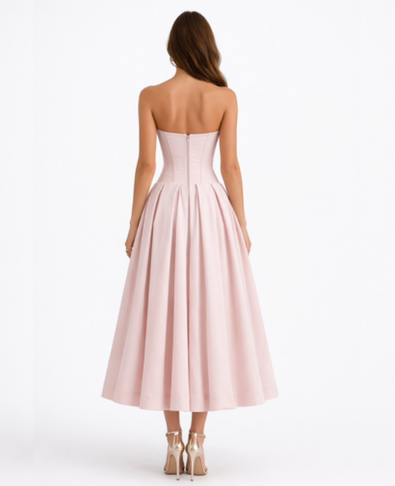 Flared Midi Dress Women – Structured Neckline & Defined Waist, Summer Wedding Guest Canada