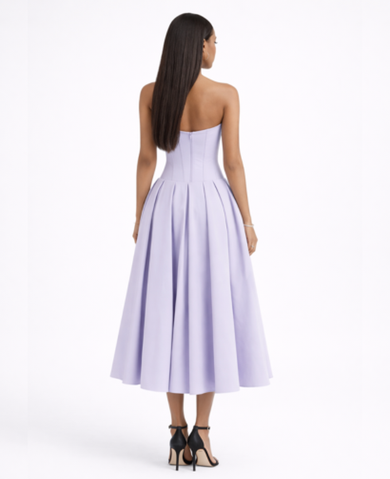 Flared Midi Dress Women – Structured Neckline & Defined Waist, Summer Wedding Guest Canada