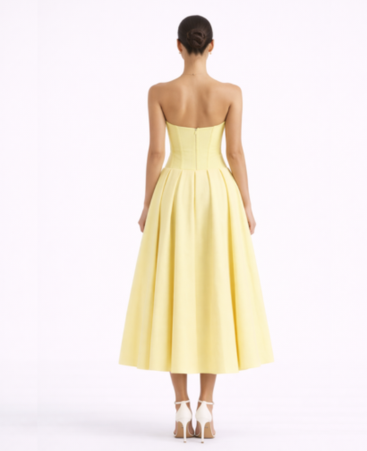 Flared Midi Dress Women – Structured Neckline & Defined Waist, Summer Wedding Guest Canada