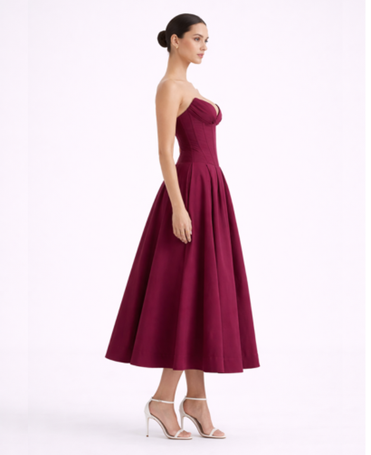 Flared Midi Dress Women – Structured Neckline & Defined Waist, Summer Wedding Guest Canada