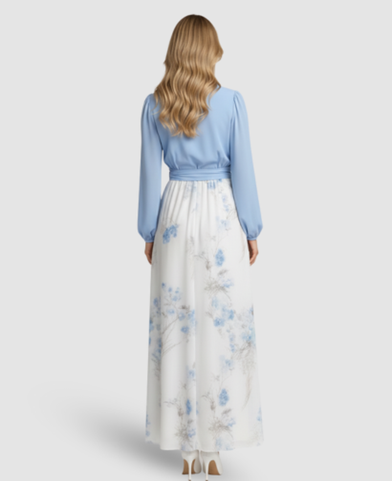 Floral Wrap Maxi Dress Women – Puff Sleeves & V-Neckline, Summer Wedding Guest Boho Canada