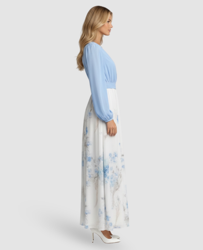 Floral Wrap Maxi Dress Women – Puff Sleeves & V-Neckline, Summer Wedding Guest Boho Canada