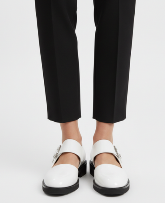 Mary Jane Buckle Shoes Women – Adjustable Strap & Notched Derby Sole, Classic Casual Chic