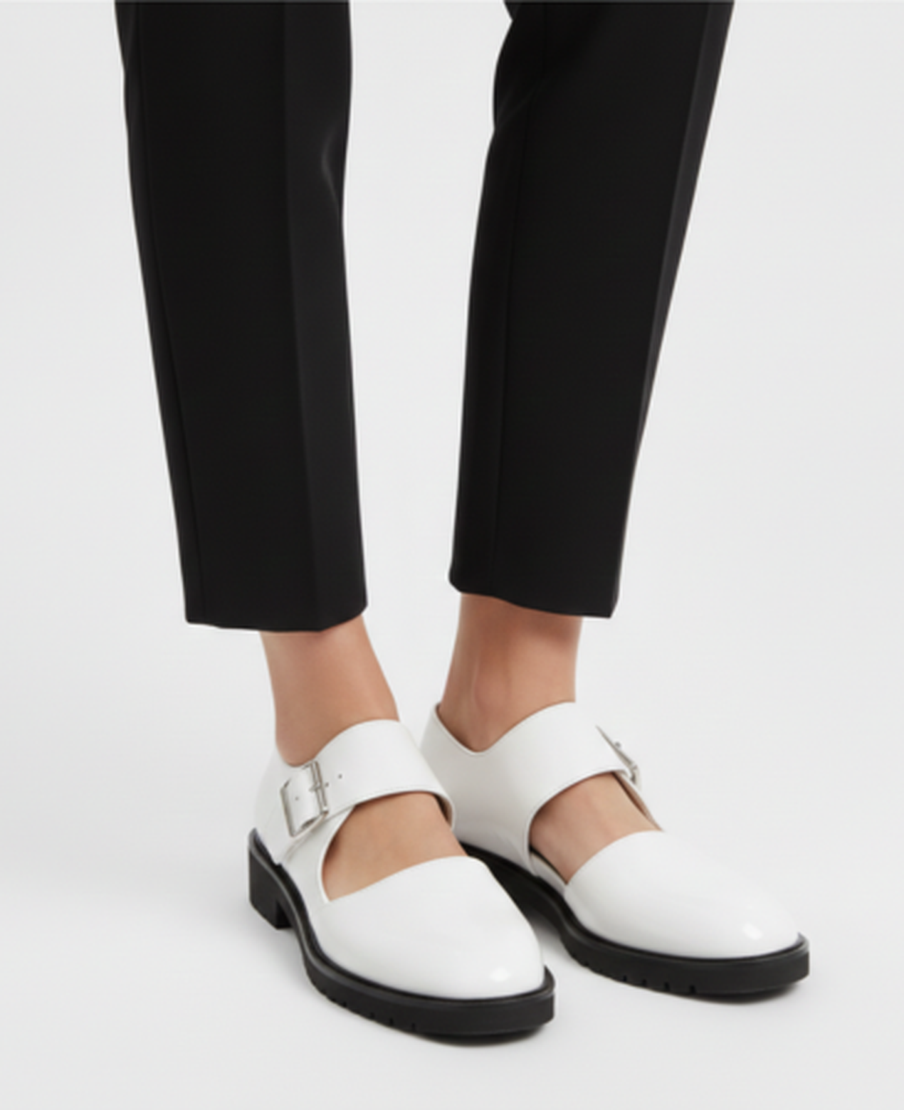 Mary Jane Buckle Shoes Women – Adjustable Strap & Notched Derby Sole, Classic Casual Chic