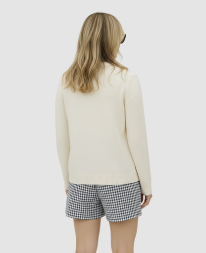 Button-Down Cardigan Jacket Women – Lightweight Knit & Straight-Cut Blazer, Smart Casual Chic